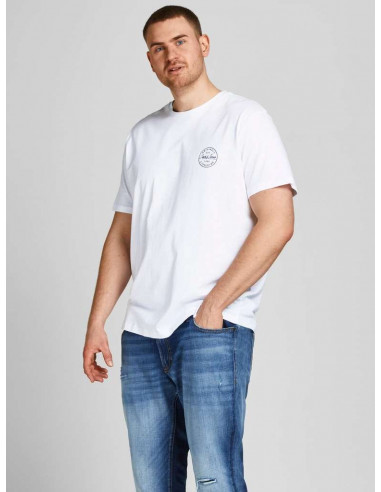 Camiseta Logo Jack&Jones Plus Hombre 12205286 JJESHARK TEE SS CREW NECK NOOS PS