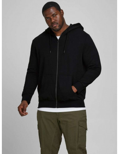 Sudadera Cremallera Jack & Jones Plus 12182493  JJEBASIC SWEAT ZIP HOOD NOOS PS