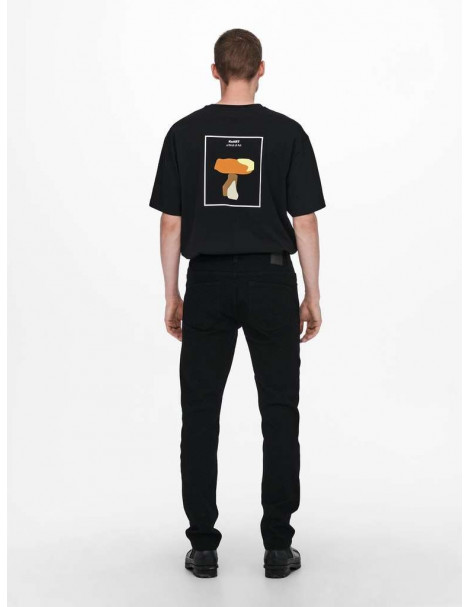 Jeans Slim Fit Only&Sons 22013346 ONSLOOM LIFE SLIM BLACK PK3346 2