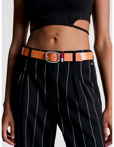 Cinturón Piel TOMMY JEANS AW0AW15000 BDS TJW OVAL 2