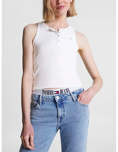Camiseta Sin Mangas Tommy Jeans DW0DW16106 YBR TJW ESSENTIAL BUTTON RIB TANK