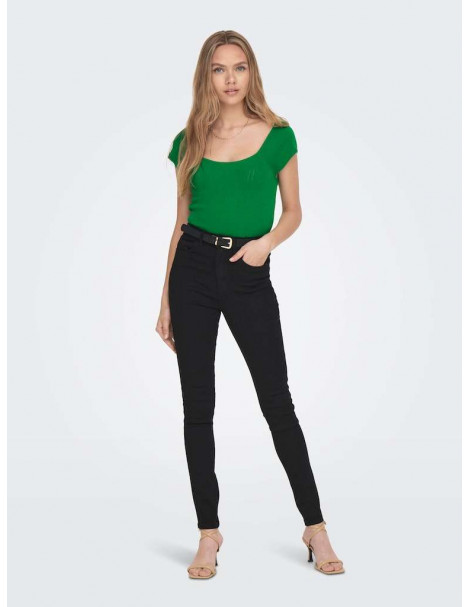 Jersey Punto Fino Jacqueline de Yong 15290588 JDYSABINE CAP SLEEVE SHORT TOP KNT 2