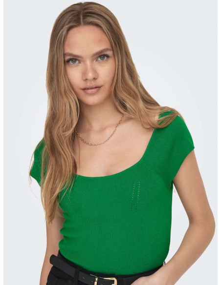 Jersey Punto Fino Jacqueline de Yong 15290588 JDYSABINE CAP SLEEVE SHORT TOP KNT