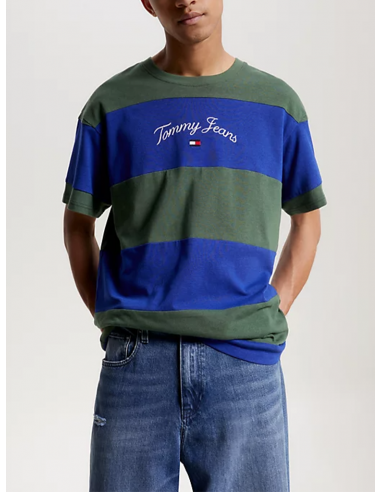 Camiseta Color Block Tommy Jeans DM0DM16836 TJM RLXD COLORBLOCK SERIF TEE