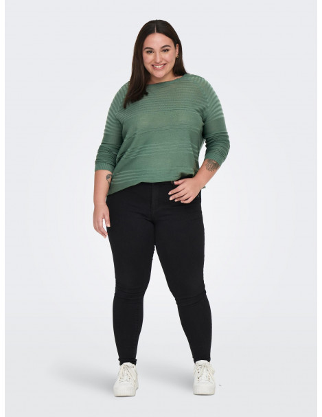 JERSEY PUNTO ONLY CARMAKOMA 15282650 CARNEWAIR PLAIN LS PULLOVER KNT 2