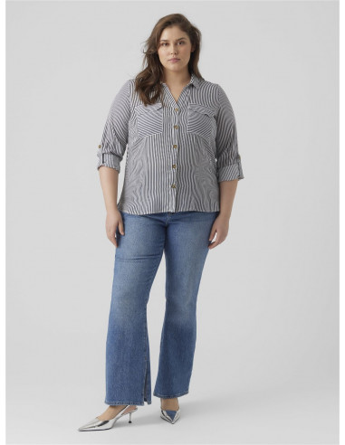 CAMISA MUJER VERO MODA CURVE 10276694 VMBUMPY L/S SHIRT NEW CURVE GA NOOS