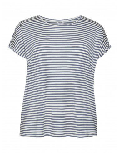 CAMISETA RAYAS VERO MODA 10285452 VMAYA PLAIN SS TOP STRIPE GA NOOS CURVE