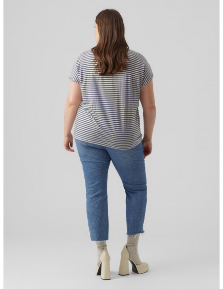 CAMISETA RAYAS VERO MODA 10285452 VMAYA PLAIN SS TOP STRIPE GA NOOS CURVE