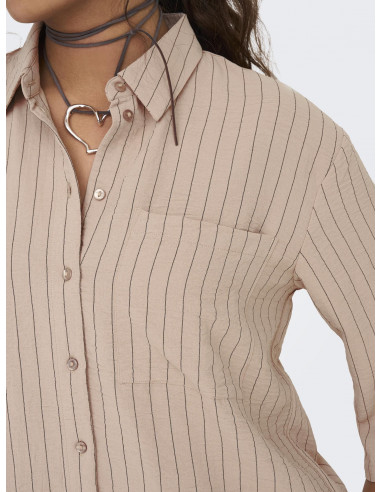 CAMISA RAYA DIPLOMÁTICA JDY 15317636 JDYDIVYA LIFE 3/4 STRIPED SHIRT WVN