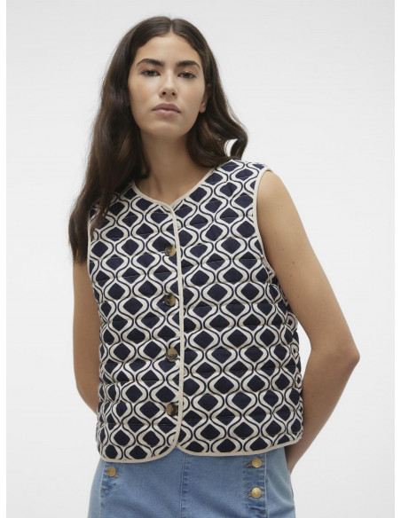 CHALECO CORTO VERO MODA 10308397 VMKATE KIRSA WAISTCOAT 2-WAY WVN BTQ