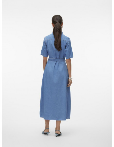 VESTIDO MIDI DENIM VERO MODA 10307809 VMVIO 2/4 REG 7/8 SHIRT DRESS YO337 2