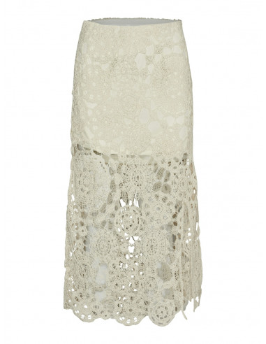 FALDA MIDI CROCHET VERO MODA 10311852 VMLILI HW CALF CROCHET SKIRT WVN POP3