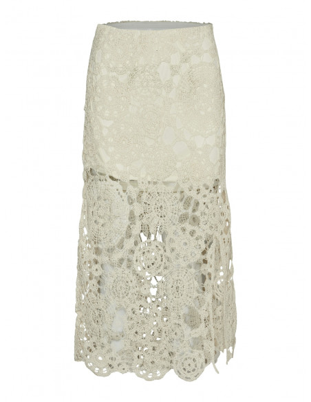 FALDA MIDI CROCHET VERO MODA 10311852 VMLILI HW CALF CROCHET SKIRT WVN POP3