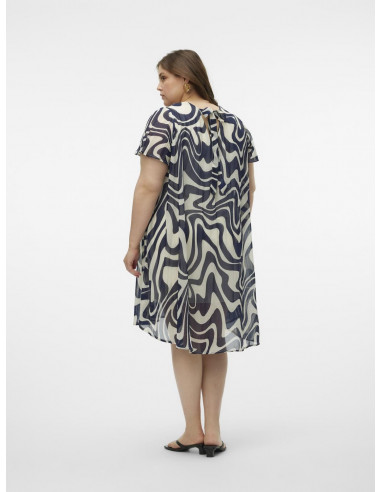 VESTIDO PLISADO VERO MODA CURVE 10311699 VMCKATE S/S ABK DRESS WVN BTQ CUR