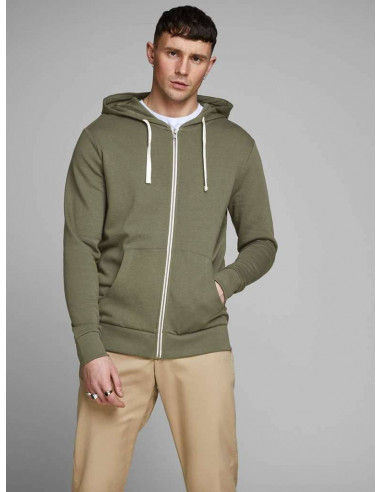 Sudadera capucha hombre Jack & Jones 12136884 JJEHOLMEN SWEAT ZIP HOOD NOOS