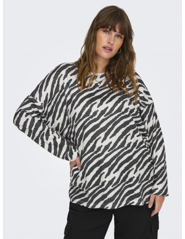 Top Animal Print Only Carmakoma 15327060 CARKAYA LIFE L/S TOP JRS