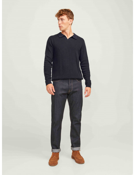 Jersey Punto Estructura Jack&Jones 12262553 JPRBLABANI KNIT SPLIT NECK LS 2