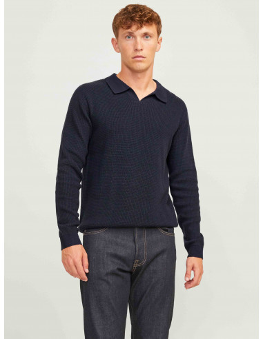 Jersey Punto Estructura Jack&Jones 12262553 JPRBLABANI KNIT SPLIT NECK LS