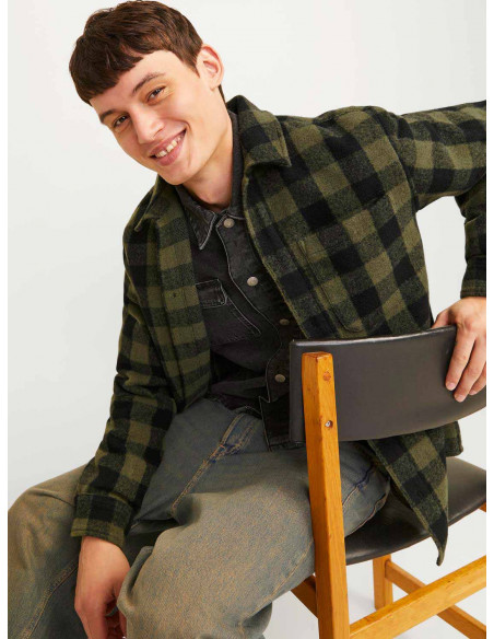Sobrecamisa Franela Cuadros  12260356 Jack&Jones JJZAC HEAVY BRUSHED OVERSHIRT LS