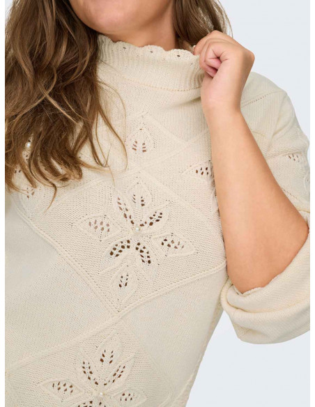 Jersey Punto Abalorios Only Carmakoma 15332643 CARNICOLINE LS HIGHNECK KNT