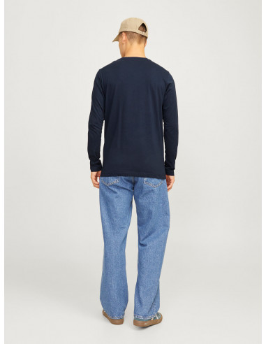 Camiseta Básica Jack&Jones 12259735 JJALVIS TEE LS CREW NECK