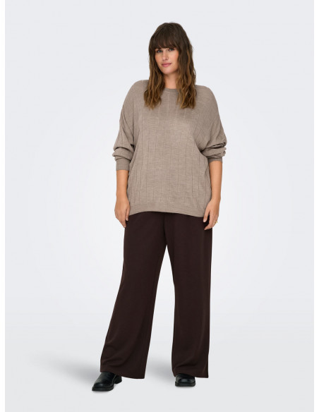 Jersey Punto Canalé Only Carmakoma 15330941 CARTESS LS O-NECK KNT