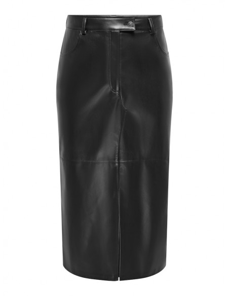 Falda Midi Efecto Piel Only Carmakoma 15331656 CARRIMA FAUX LEATHER LONG SKIRT OTW