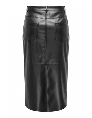 Falda Midi Efecto Piel Only Carmakoma 15331656 CARRIMA FAUX LEATHER LONG SKIRT OTW