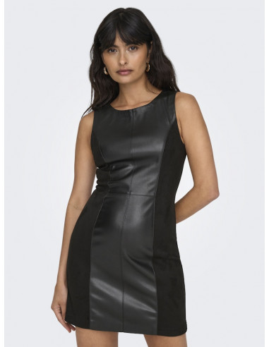 Vestido Efecto Piel Only 15330045 ONLRAFIA FAUX LEATHER MIX DRESS OTW