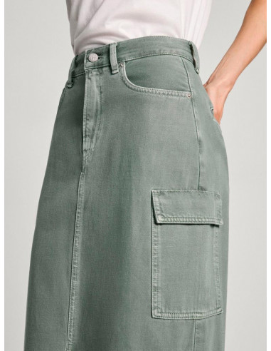 Falda Midi Cargo Pepe Jeans PL901143 MAXI SKIRT HW CLR
