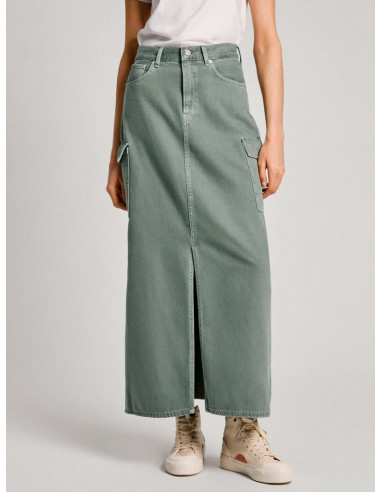 Falda Midi Cargo Pepe Jeans PL901143 MAXI SKIRT HW CLR