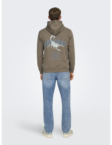 Sudadera Capucha Ajustable 22032073 ONSBERNIE REG HOODIE SWEAT