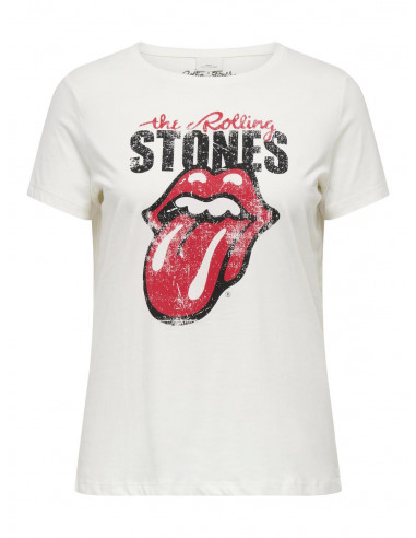 Camiseta Rolling Stones Only Carmakoma 15334653 CARROLLY LIFE REG TEE LCS JRS