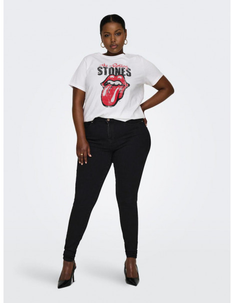Camiseta Rolling Stones Only Carmakoma 15334653 CARROLLY LIFE REG TEE LCS JRS 2