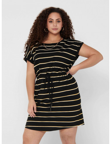 Vestido Algodón Curve Mujer 15200395 CARAPRIL SS KNEE DRESS STRIPE NOOS