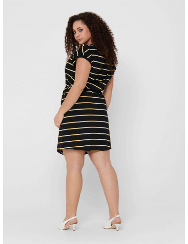 Vestido Algodón Curve Mujer 15200395 CARAPRIL SS KNEE DRESS STRIPE NOOS