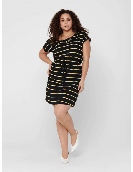 Vestido Algodón Curve Mujer 15200395 CARAPRIL SS KNEE DRESS STRIPE NOOS