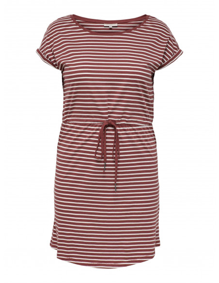 Vestido Algodón Curve Mujer 15200395 CARAPRIL SS KNEE DRESS STRIPE NOOS