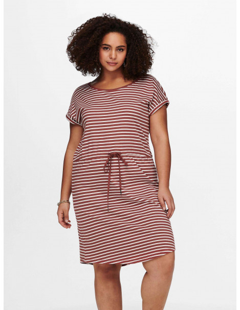 Vestido Algodón Curve Mujer 15200395 CARAPRIL SS KNEE DRESS STRIPE NOOS 2