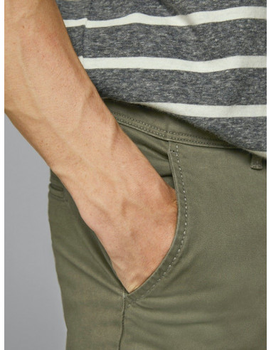 Pantalón Docker chico Jack  & Jones 12150161 JJIMARCO JJBOWIE SA OLIVE NIGHT NOOS