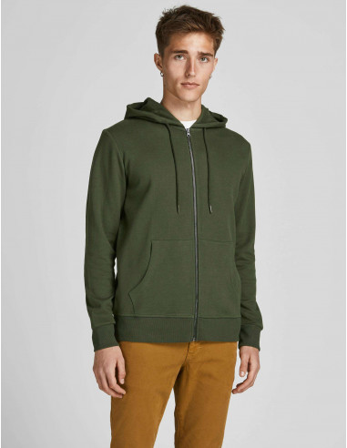 Sudadera Cremallera Hombre Jack & Jones 12181901 JJEBASIC SWEAT ZIP HOOD NOOS