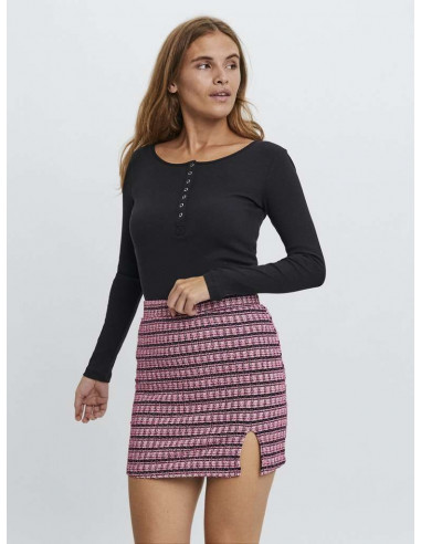 Camiseta Canalé Mujer Vero Moda 10254130 VMNATASHA LS PLACKET TOP NOOS